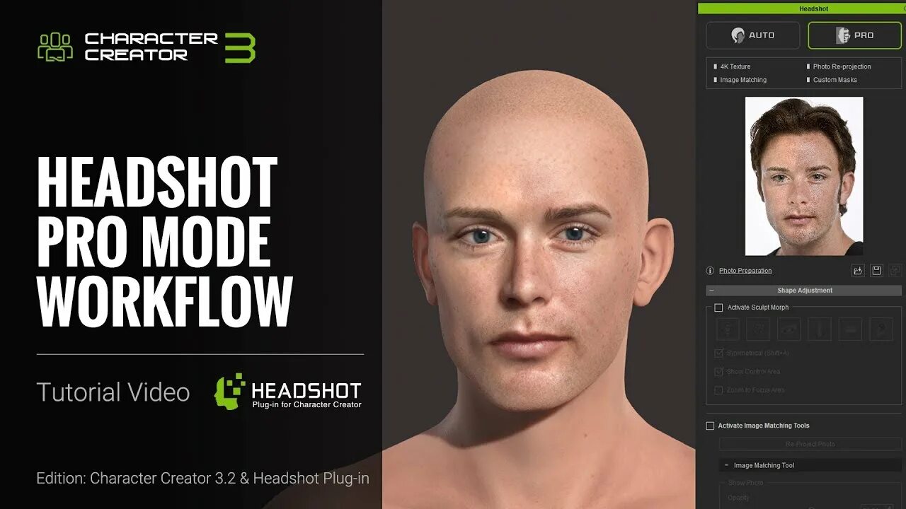 Headshot plugin. Headshot_plug-in. reallusion headshot plug-in. character creator 3.