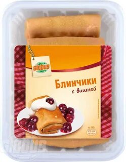 Блины с замороженной вишней
