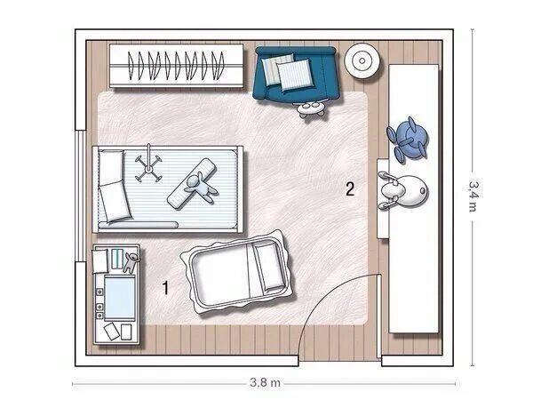 small room Комнаты мечты, Планировки спальни, Квартирные идеи