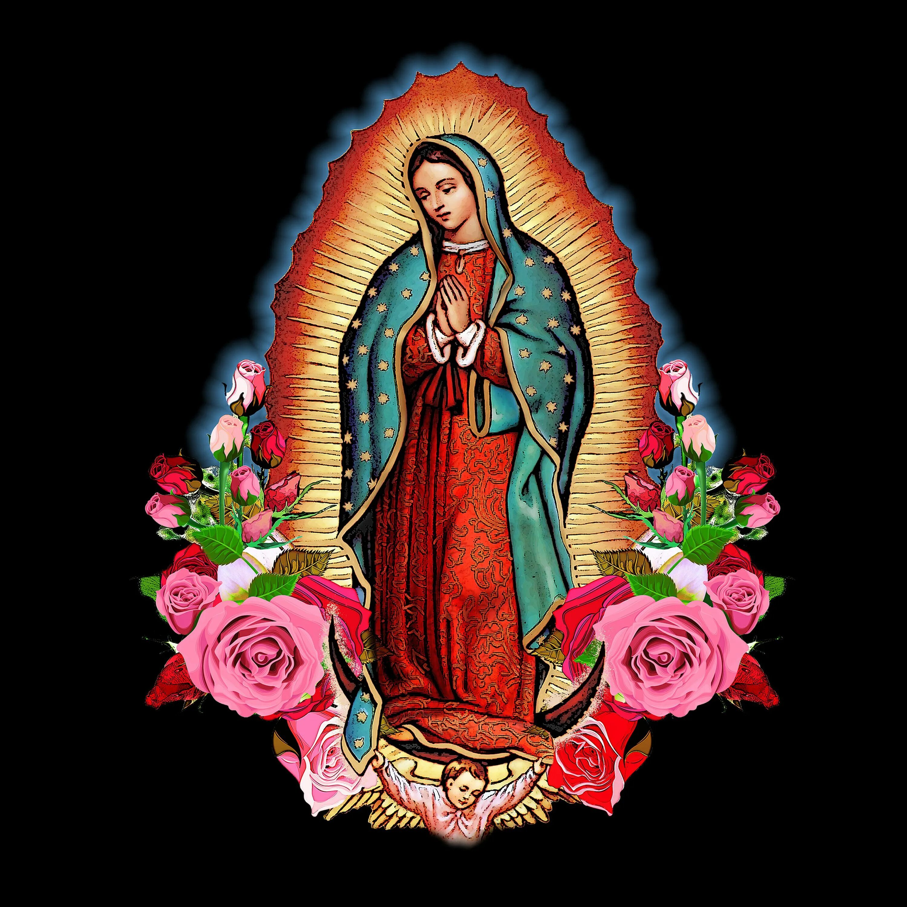 La virgen de la. Гваделупская Богоматерь. Virgin Mary of Guadalupe. Дева Гваделупская.