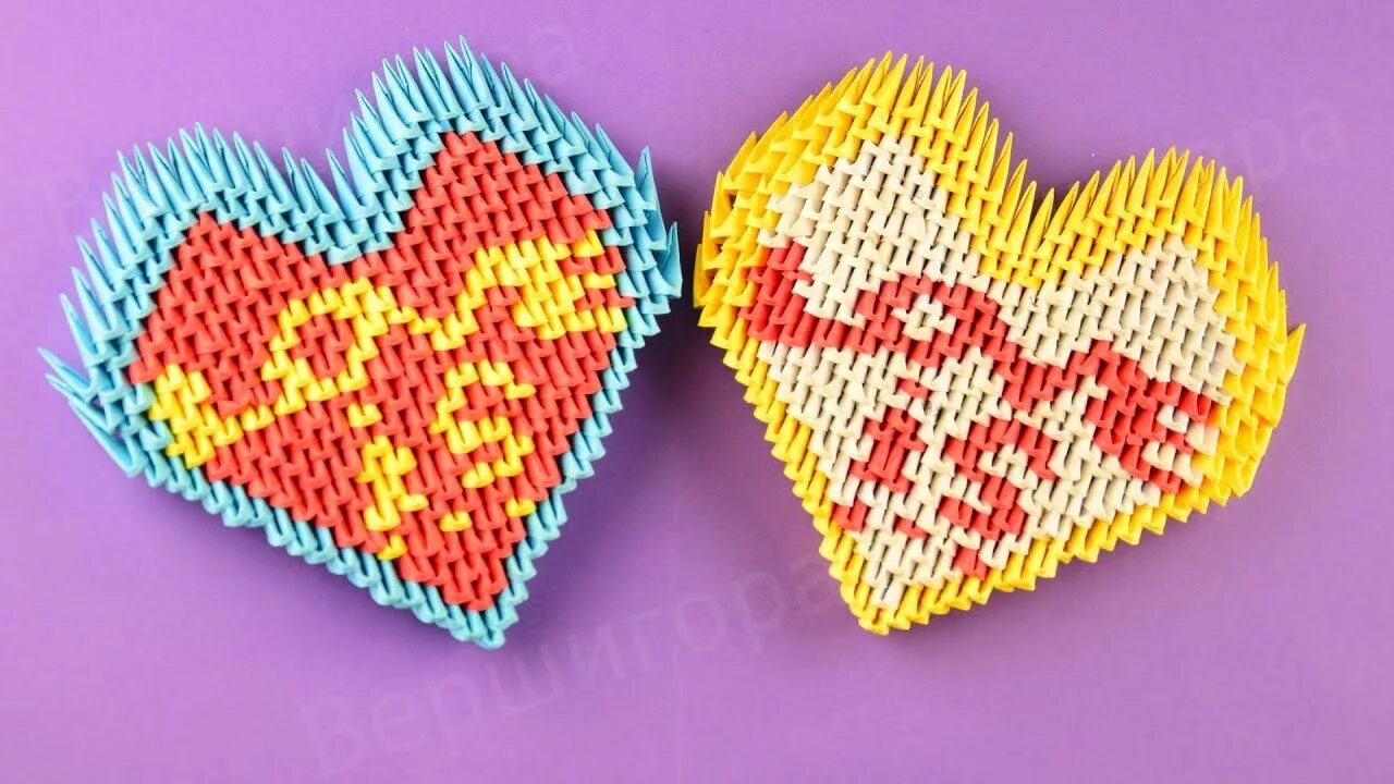 Как сделать лов. Сердце из модулей. Сердце из модульного оригами. Сердечко из модульного оригами. Объемное сердце из модулей.