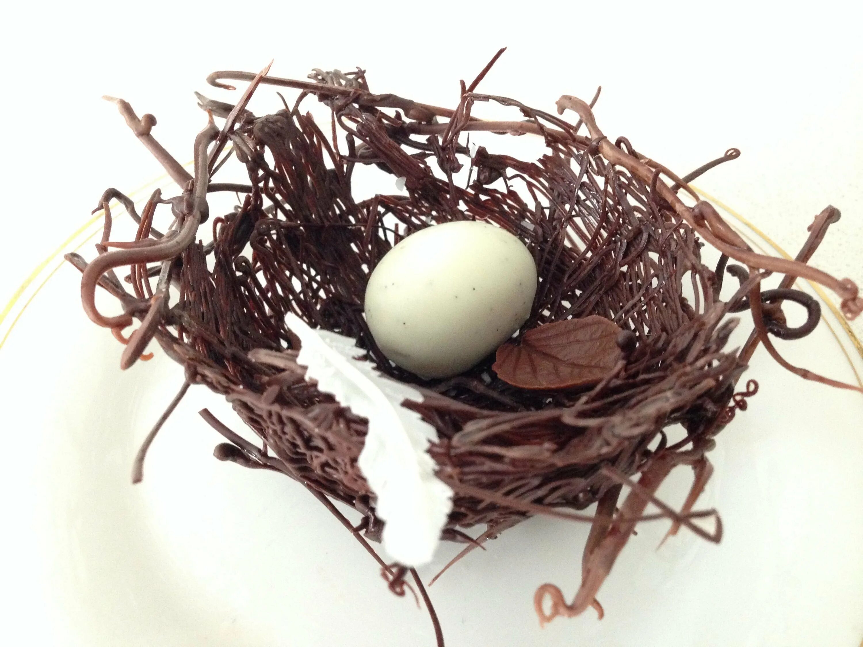 Гнездо из шоколада на кулич. Шоколадное гнездо декор. Гнезда на Пасху из шоколада.
