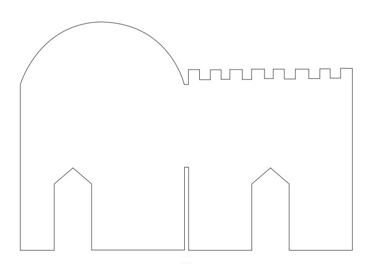 Замок из картона выкройка. Замок из пряников. Пряничный замок выкройка. Макет бумажного замка. Макет замка спереди.