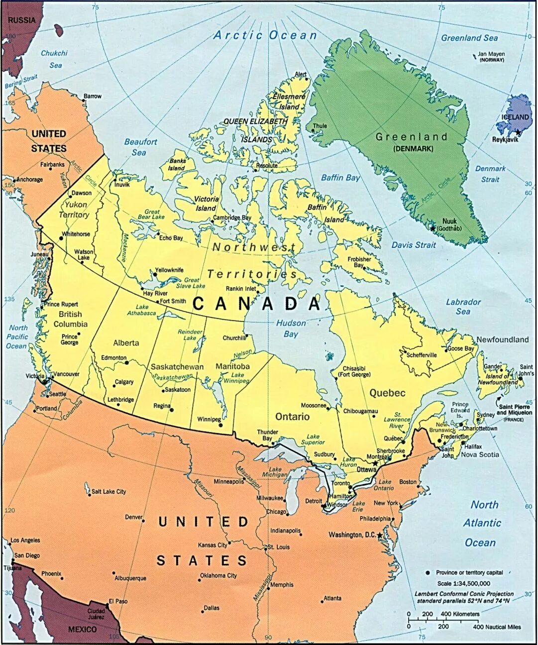 Омывающие моря и океаны канады. Канада на карте. Границы Канады на карте. Карта Канады географическая. Канада географическое положение карта.