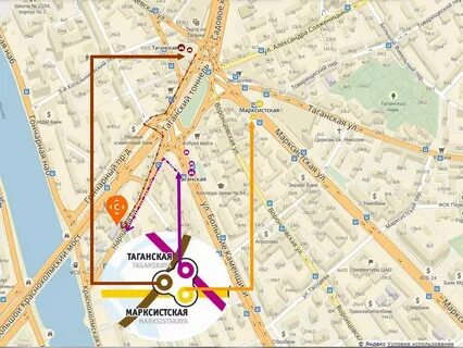 Метро таганская на карте