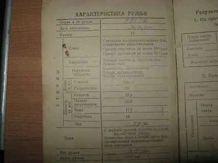 Характеристики ружья иж