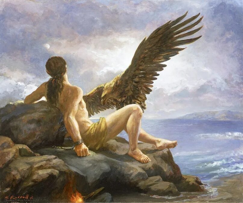 Кому орел клевал печень. Прометей Бог древней Греции. Прометей и Орел. Прометей прикованный к скале. Прометей и Орель.