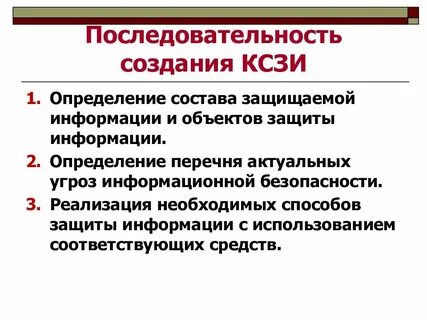 Последовательность создания систем