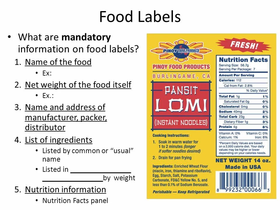 Food Label. Label of food products. Food labeling. Labeling of food products.