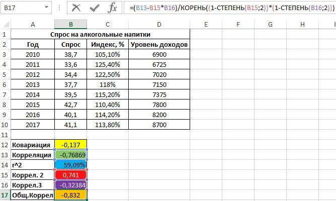 Как посчитать коэффициент в excel. Коэффициент корреляции формула в экселе. ковариационная матрица в excel. коэффициент корреляции в эксель. коэффициент вариации в эксель формула.
