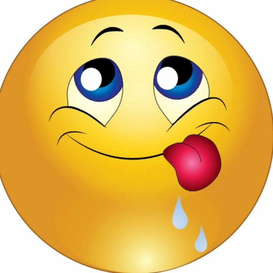 Голодный смайлик. Смайлик пускает слюни. Смайлик очень вкусно. Смайл с текущей слюной. Смайлик вкусно.