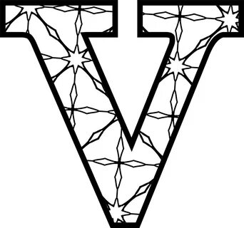 Трафарет буквы v