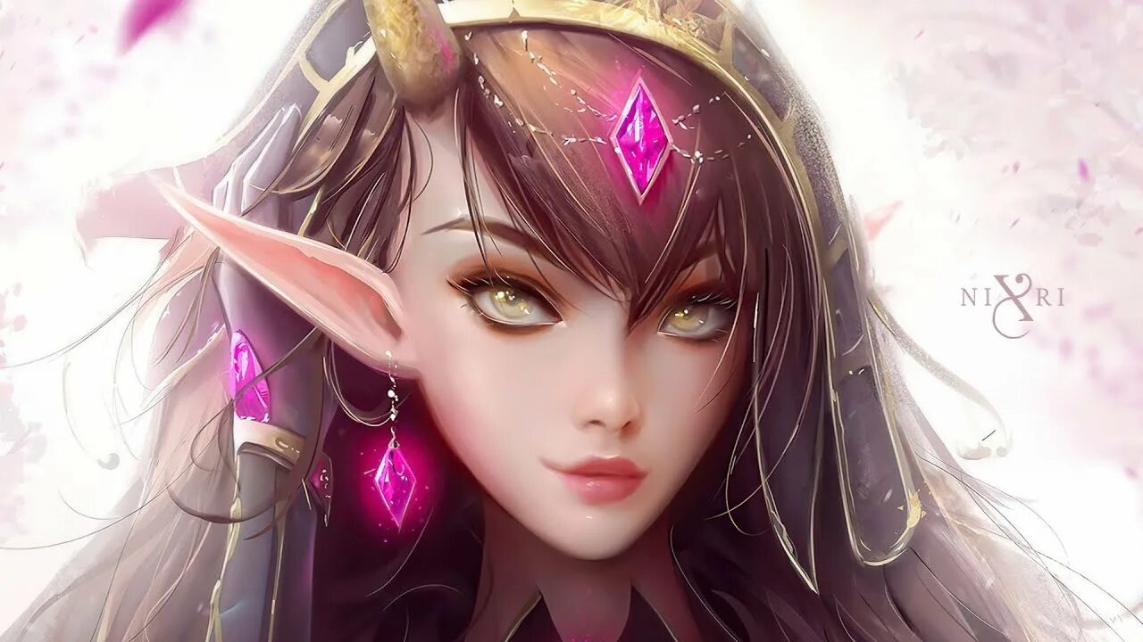 Эльфийка картина. Nixri арты. World of Warcraft Night Elf. Makovka girl Эльф. Bai hat