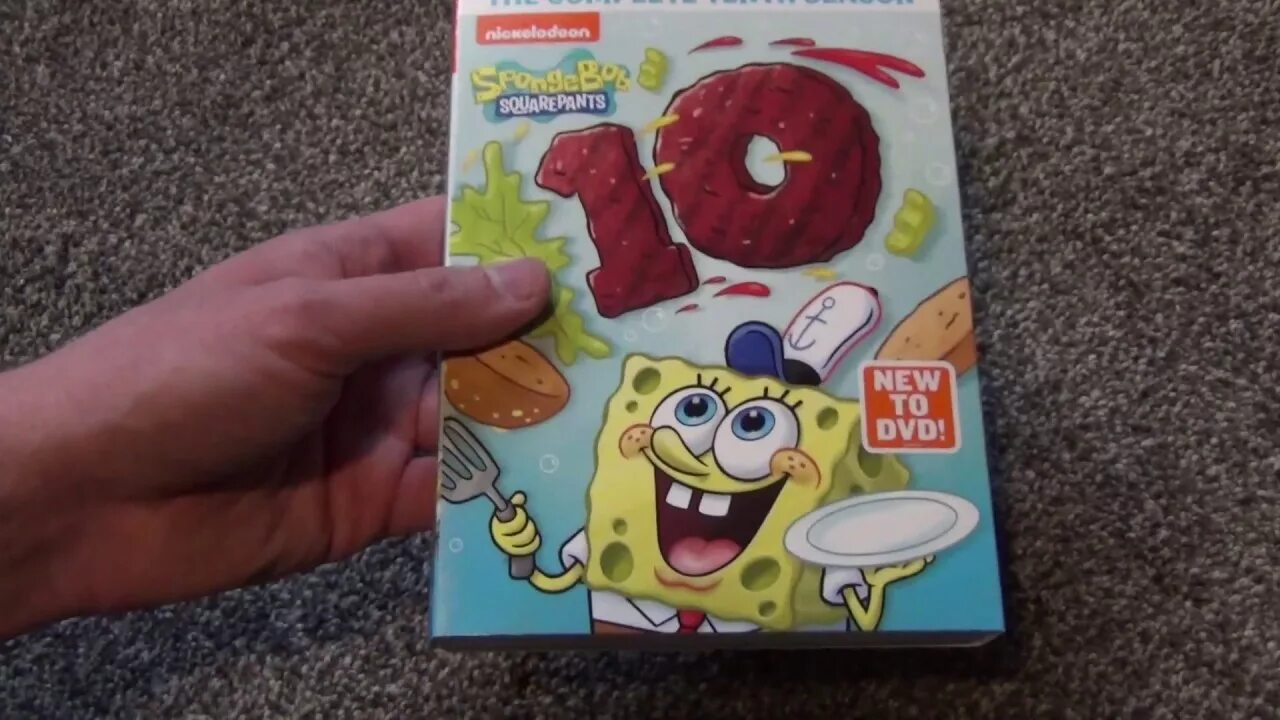 Spongebob unboxing giftwhat. Губка Боб квадратные штаны Никелодеон двд. Spongebob DVD collection.