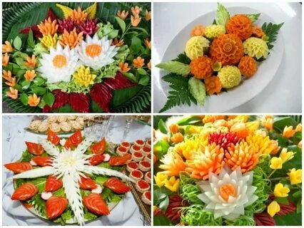 Украсить салат овощами