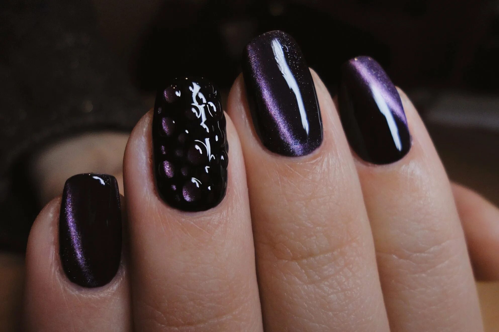 Маникюр черный с каплями Domain Details Page Winter nail designs, Nail designs, Simple nail designs