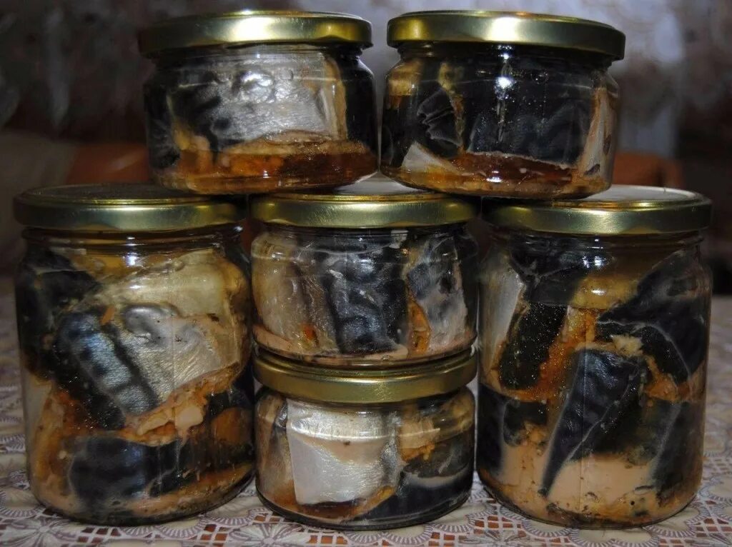 консервы в масле на зиму. консервы в масле на зиму. консервы в масле на зиму. домашние консервы из скумбрии. скумбрия в томате с овощами в автоклаве.