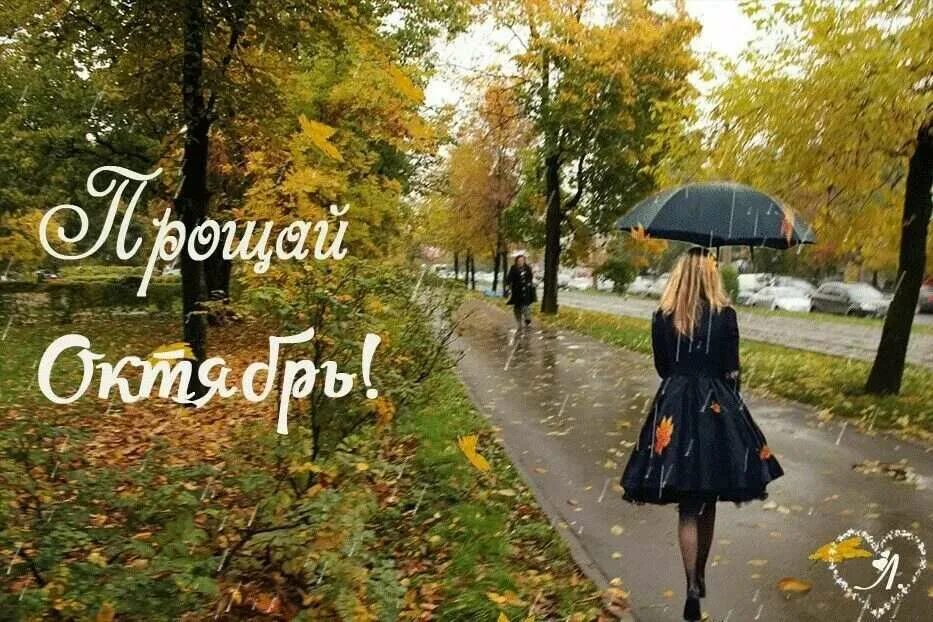Прощай сережка снова здравствуй. С последним днем осени. прощай октябрь. открытки конец октября. последний день октября здравствуй ноябрь.