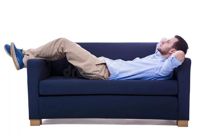 Lying on the couch