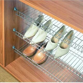 Металлическая сетка для обуви в шкаф, белый, 1000мм... 