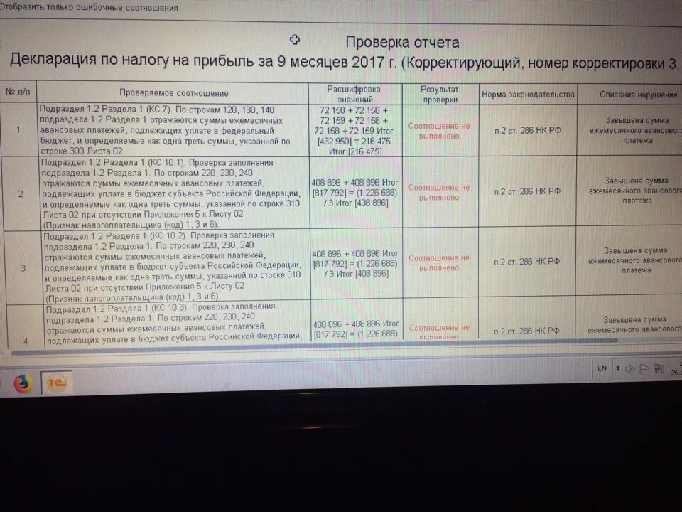 Сумма ежемесячного авансового платежа