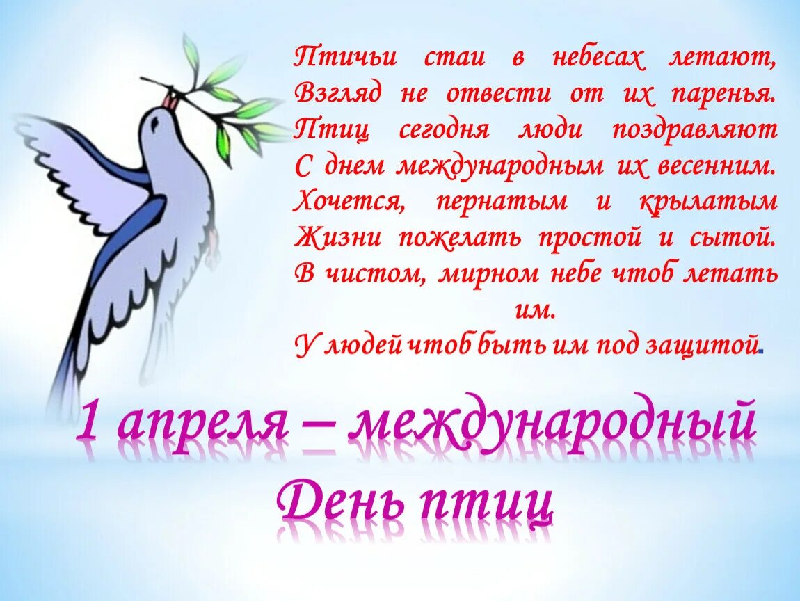 1 апреля международный день птиц в детском. Международный день птиц. 1 Апреля Международный день птиц. Апрель 1 апреля – Международный день птиц.. Международный день Пти.