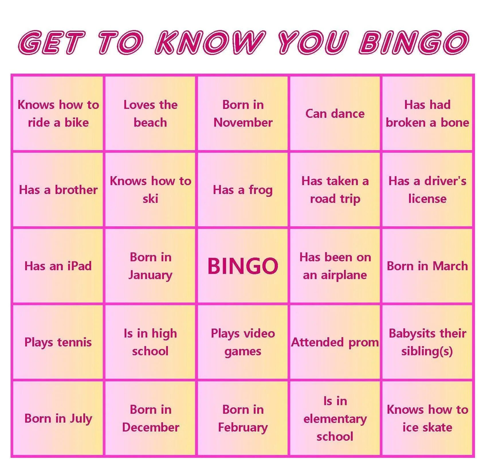 Let s get to know. Бинго. get to know bingo. get to know you bingo for kids. get to know you bingo.