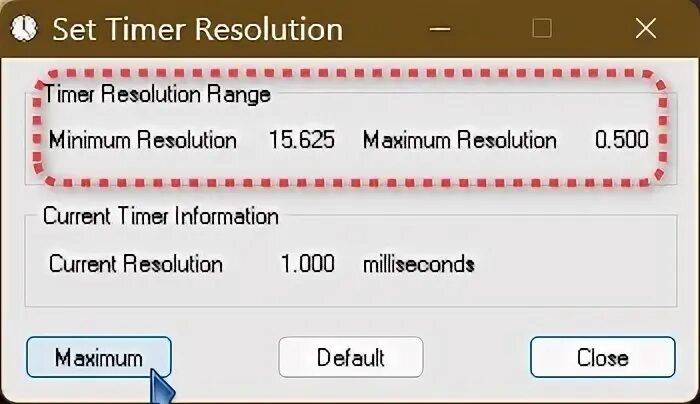 Timerresolution. Timerresolution