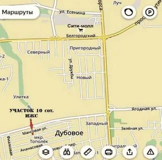 Карта поселка дубового