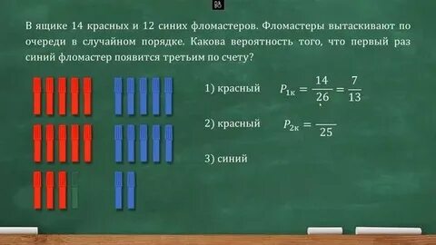 В ящике было 3 синие ручки