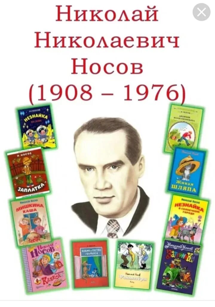 Н Носов портрет для детей. Портрет н Носова детского писателя.