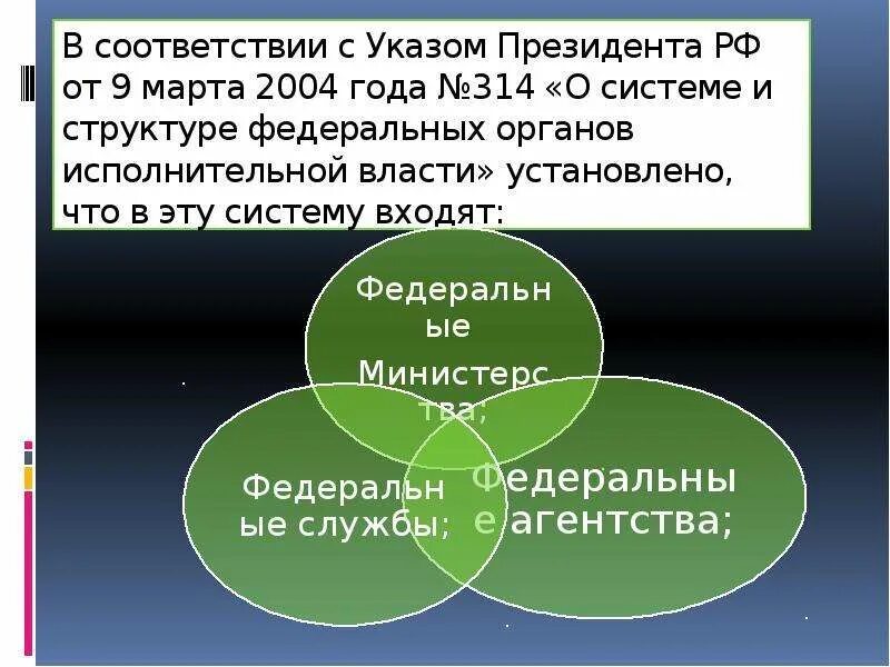 Указ 314 09.03 2004. Указ президента от 9 03 2004 314. Указ президента РФ О системе и структуре исполнительной власти. Система федеральных органов исполнительной власти 2004. Указ 314 от 09.03.2004.