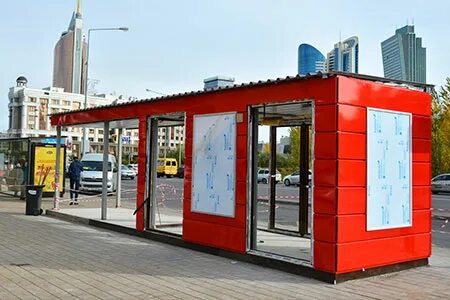 Теплый остановочный павильон
