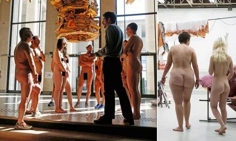 ...Graphic content / People take part in a nudist visit of the 'Discor...