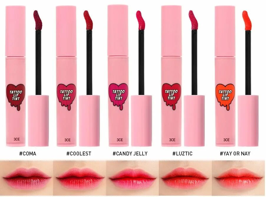 Тинт 03. Тинт 3ce long lasting lip tint. 3ce glaze lip tint. корейская помада. корейская розовая помада.