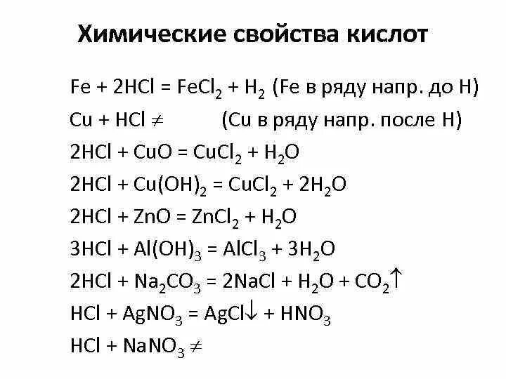 Расставить коэффициенты fe hcl