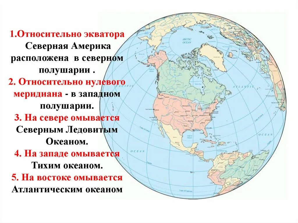 Место занимаемое евразией среди материков. Северная Америка расположена в полушариях. Материки Южного полушария. Относительно 0 меридиана Северная Америка. Экватор Южной и Северной Америки.