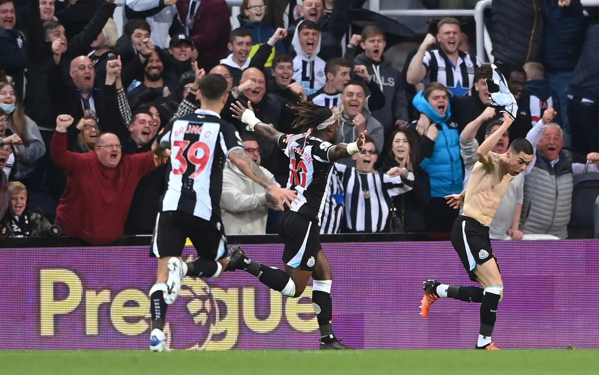 Ньюкасл юнайтед кристал пэлас. Ньюкасл кристал пэлас. newcastle fans. newcastl fans. allison and nunez laugh after newcastle.