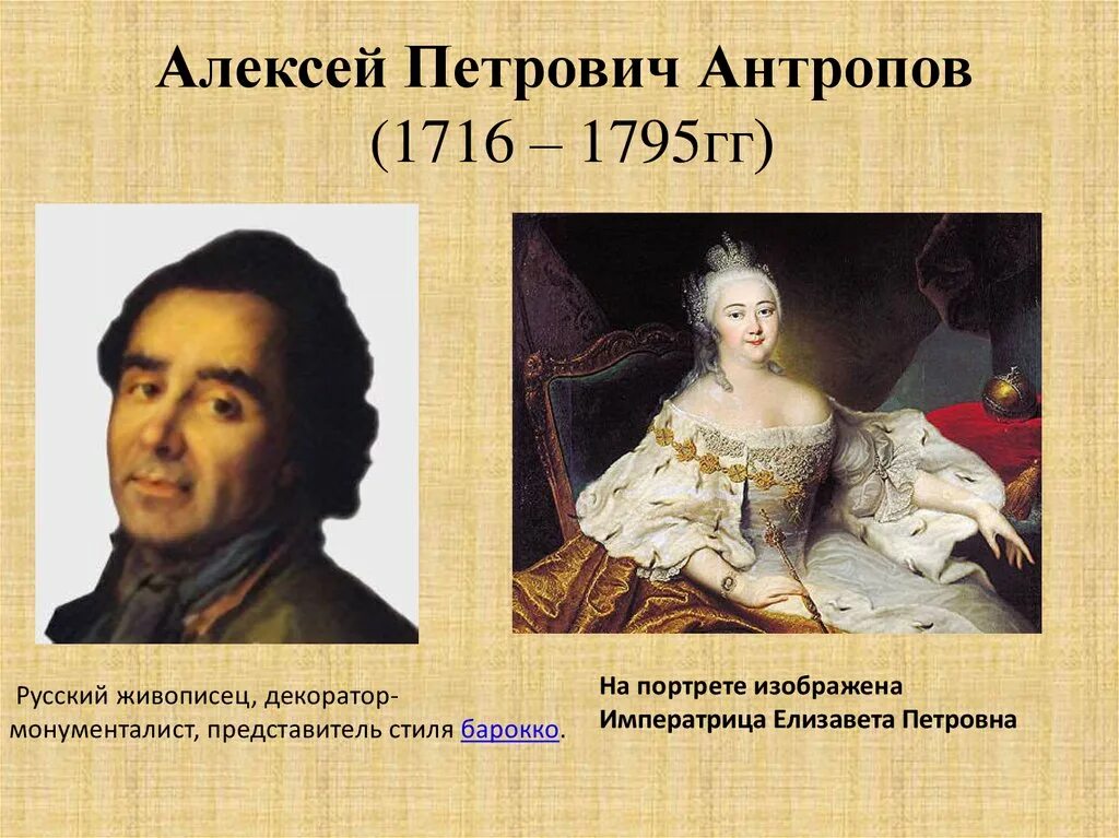 Скульптура 18 века в россии презентация. Алексея Петровича Антропова (1716-1795).