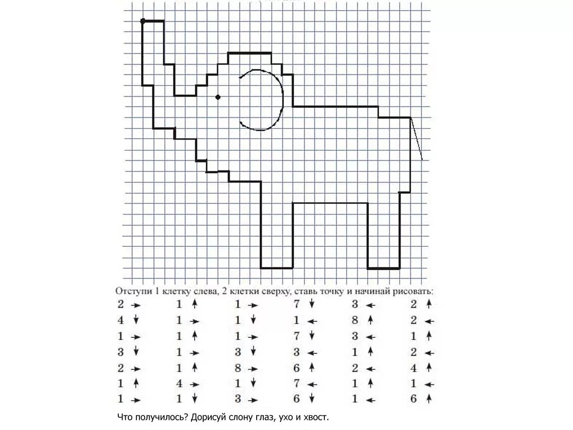 Клеточный диктант для дошкольников 1 класс. Графический диктант 1 класс по клеточкам Слоник. Графический диктант по клеточкам для 1 класса животные. Графический диктант 1 класс по клеточкам слон.