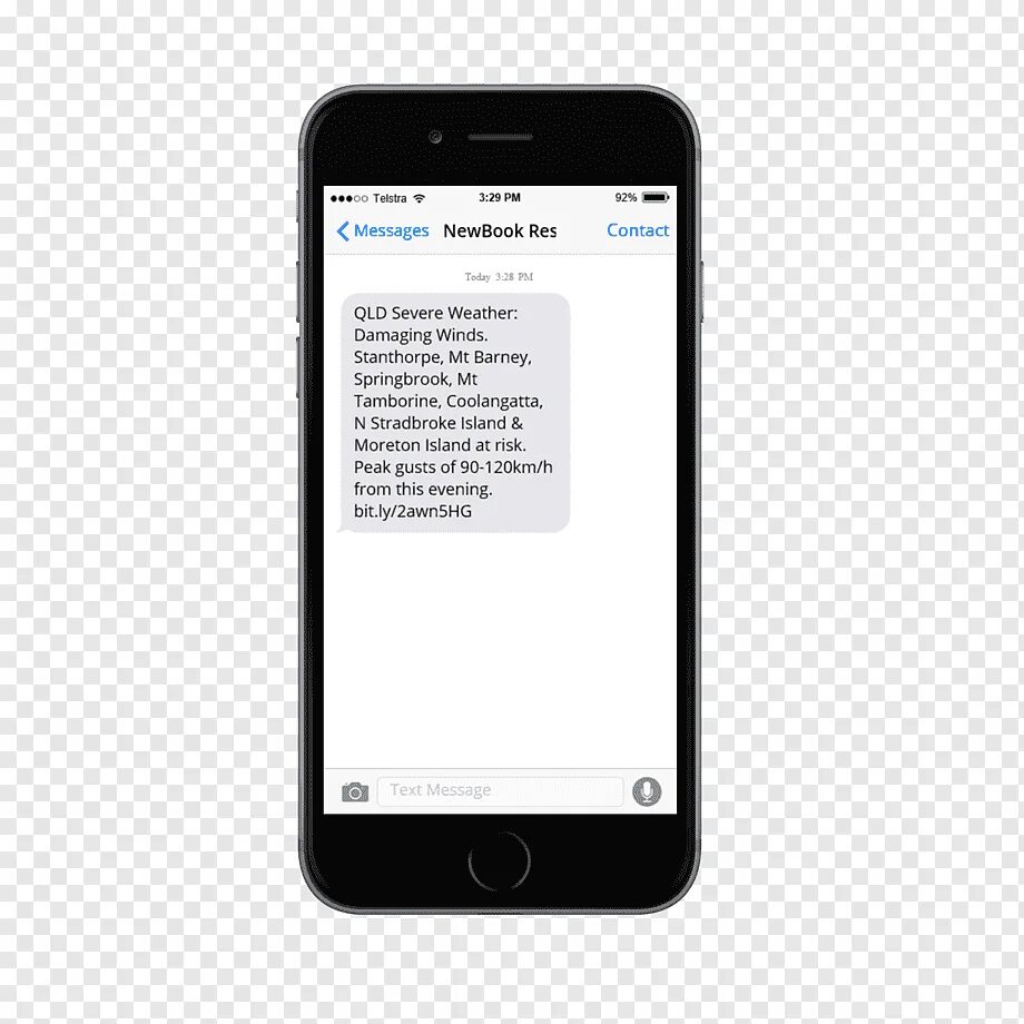 User text message