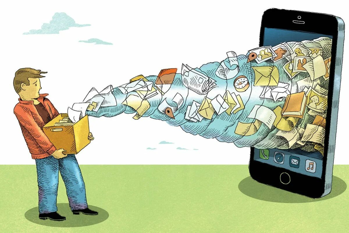 Потребление информации человеком. Средства массовой информации. сми иллюстрация. иллюстрации в средствах массовой информации. интернет сми.