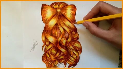 Нарисовать волосы красками