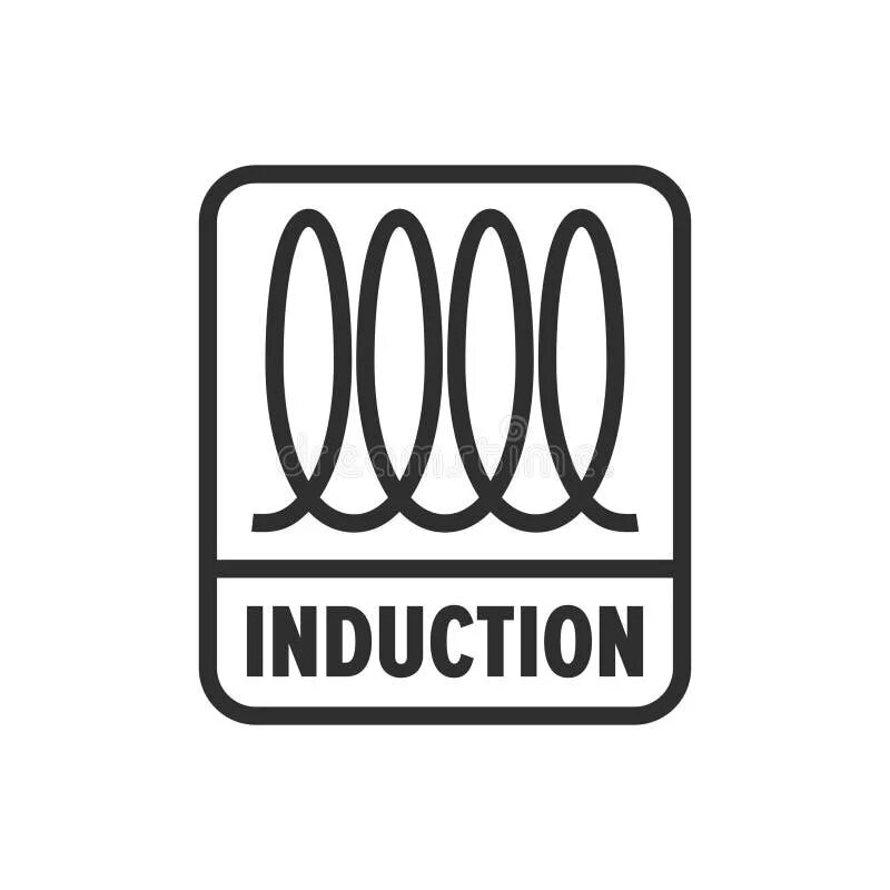 Induction Cooking Spiral, Electrical Sign Stock Vector - Illustration of isolate