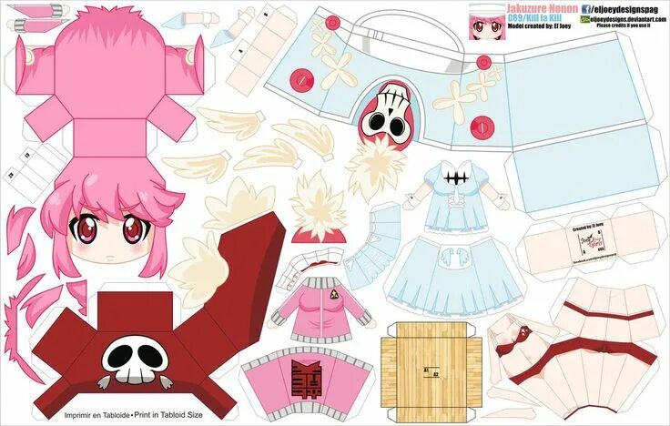 Tomoyo Sakagami (JCG 071) Paper dolls, Anime paper, Paper toys