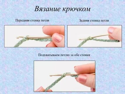 Вязать за заднюю стенку петли