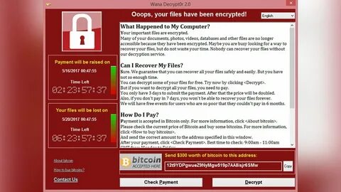 Окно WannaCry 