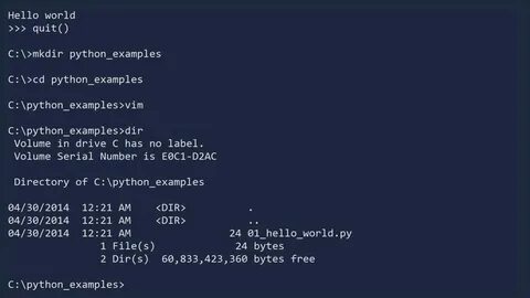 Print hello world python