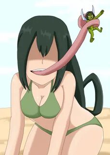 pic tobu, tsuyu asui, my hero academia, giantess, huge breasts, imminent vo...