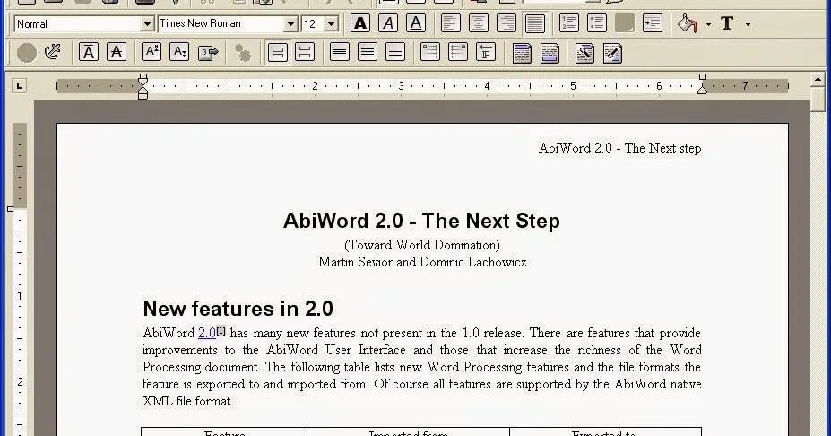 ABIWORD. Текстовый редактор ABIWORD. ABIWORD Интерфейс. Times New Roman в Ворде.